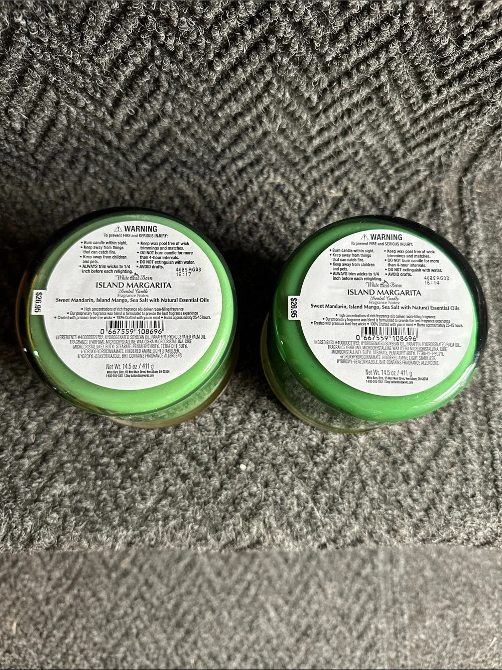 White Barn Island Margarita 3 Wick Candle